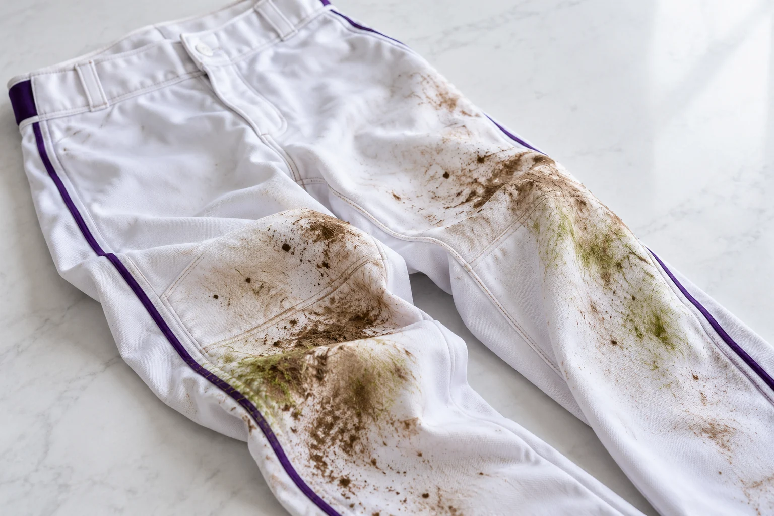 Illustrative example for Baseball pants mud and grass