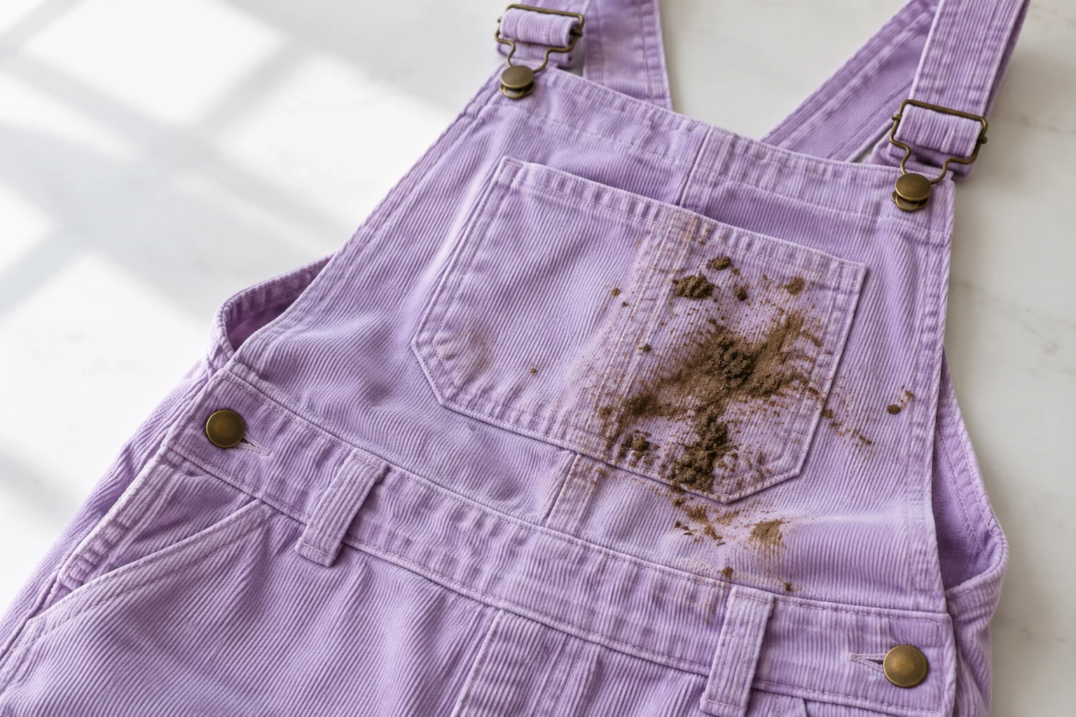 An illustrative example of mud on fabric